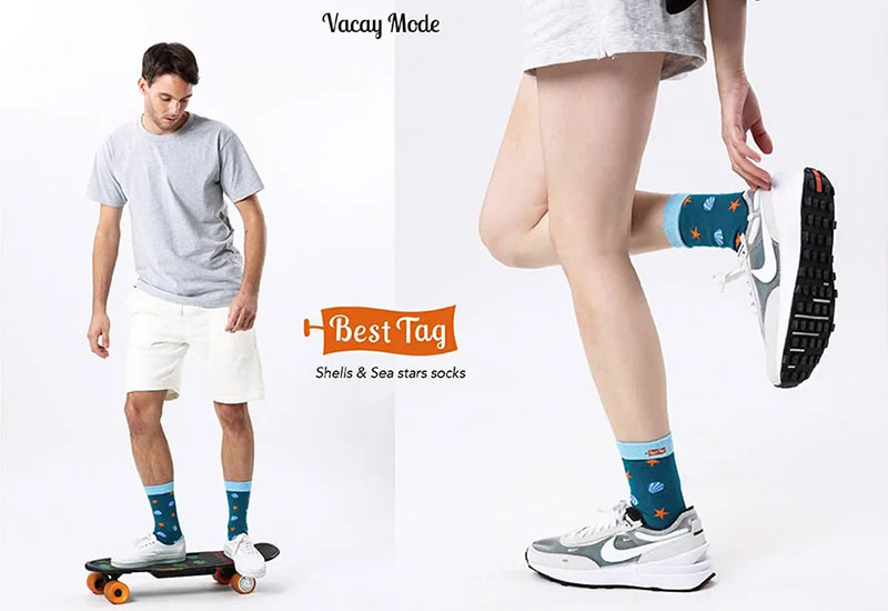 海星貝殼 厚襪款(2種尺寸) 